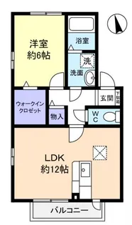 ベルフラットC【1階】の間取り