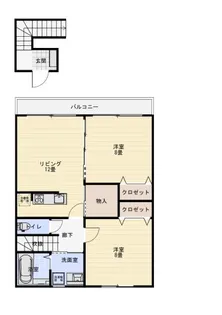 メゾンペルレIII【2階】の間取り