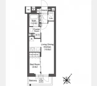 レフィールオーブ代々木【3階】の間取り