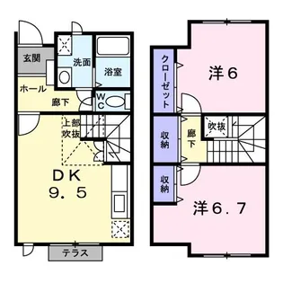 新潟県新潟市西区新中浜4【アパート】の間取り