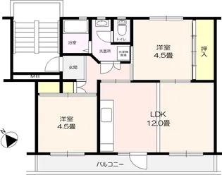 磯辺第一団地【4階】の間取り