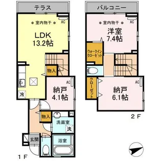 エリーワコート【2階】の間取り