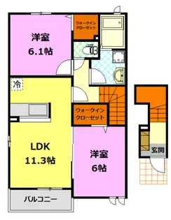 茨城県結城市新福寺1【アパート】の間取り