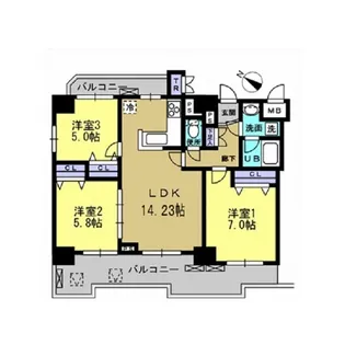 エスティメゾン川崎II【12階】の間取り