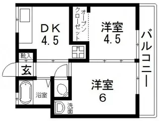 ナニワマンション【2階】の間取り