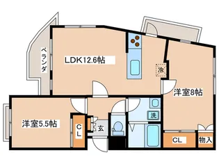 プリマヴェラ五月台【2階】の間取り