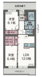 ラウト ディノッゾ【1階】の間取り