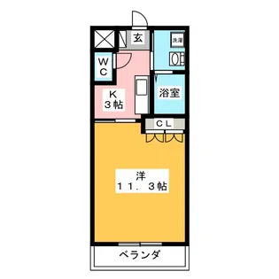 メゾンアカツキ【1階】の間取り