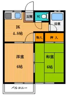 サンハイツ池田【2階】の間取り
