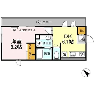 神奈川県横浜市中区初音町2【アパート】の間取り