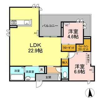 エグレットテラス【2階】の間取り