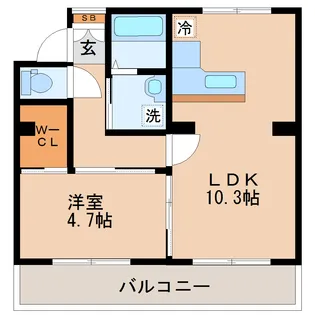 テレパレス榴ヶ岡2号棟【2階】の間取り