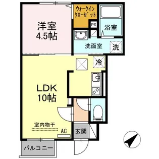 ヴェルソレイユ【1階】の間取り
