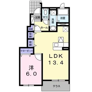 ラフィネ トロワ【1階】の間取り