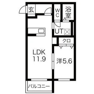 レジデンス北方【3階】の間取り