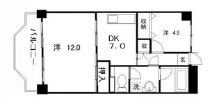 コーポ朝日V【1階】の間取り