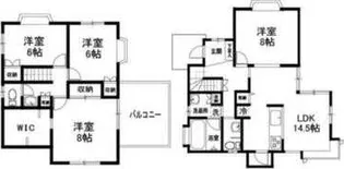 神奈川県横浜市青葉区市ケ尾町【一戸建】の間取り