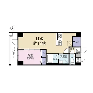 ボンドスクエアー01【5階】の間取り