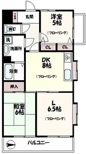 ウィステリア緑ヶ丘2【1階】の間取り