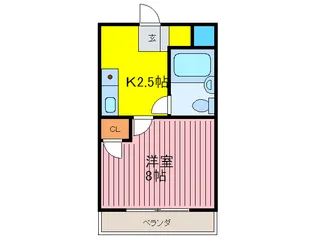 レディースイン石橋【3階】の間取り