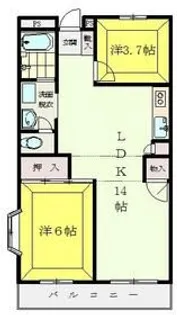 サバーブス根来【1階】の間取り