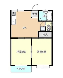ロイヤルプラザ東原A【1階】の間取り