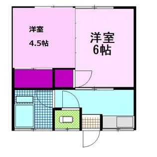 北鎌倉コーポ【1階】の間取り