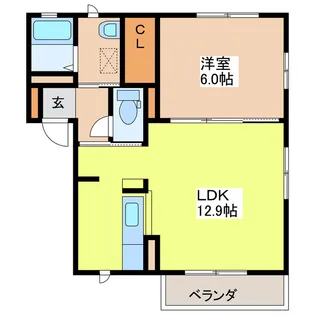 ラフォーレ栄 B【2階】の間取り