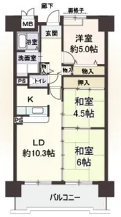 大阪府大阪市西区江戸堀3【マンション】の間取り