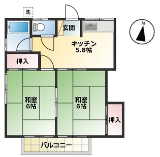 コーポ森下【1階】の間取り