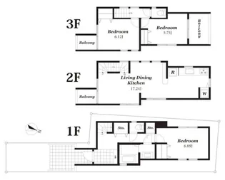 東京都目黒区柿の木坂1【一戸建】の間取り