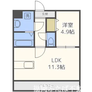 プリミエリア城南II【1階】の間取り