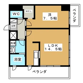 キャピタル ノア 日野【8階】の間取り