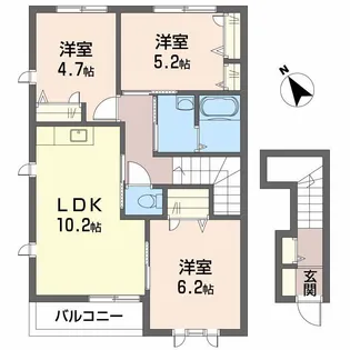 ベガ&アルタイル【2階】の間取り