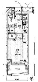 エクセリア二子多摩川【8階】の間取り