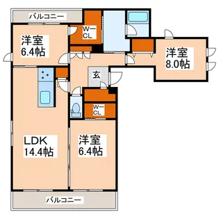 K&Mフォレストガーデン【2階】の間取り