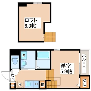 ル・シエル小松島【1階】の間取り