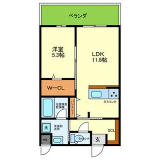 大阪府大阪市東住吉区湯里1【マンション】の間取り