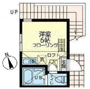 ユナイト山手イリアマリニン【1階】の間取り