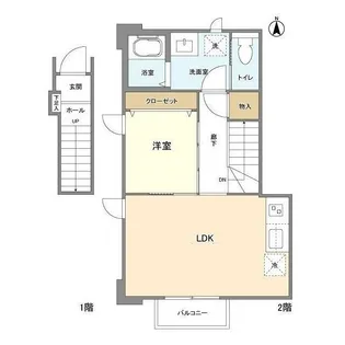 ヴィフレア大岡山【2階】の間取り