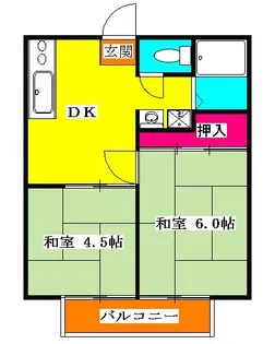 単正ハイツ【2階】の間取り