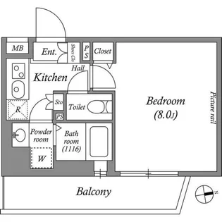 ルクレ上北沢ルネサンスコート【1階】の間取り
