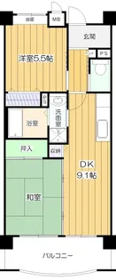 アメニティコート芦屋春日南棟【3階】の間取り