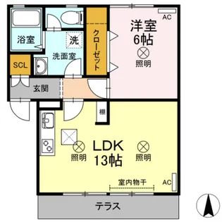 マルベリーM A棟【1階】の間取り