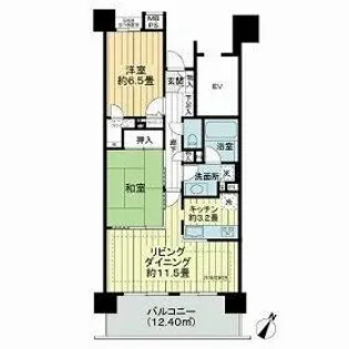 ライオンズプラザ小田急相模原【12階】の間取り