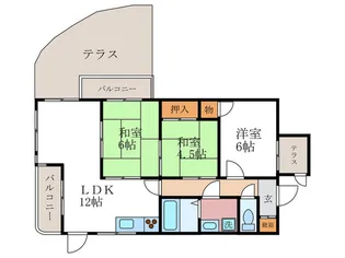 アルカサール葉山【1階】の間取り