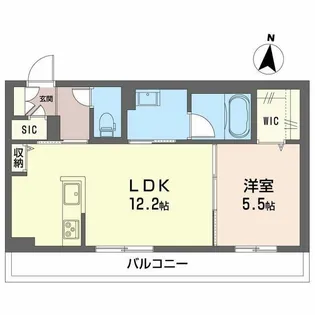 サンクチュアリ櫛引【2階】の間取り