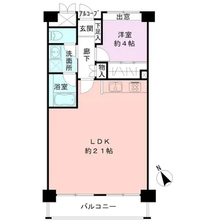ロンドベル万代【7階】の間取り