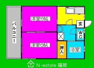 福岡県福岡市西区愛宕1【アパート】の間取り