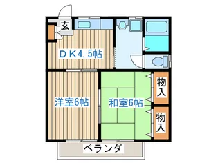 みみずくハイツ【2階】の間取り